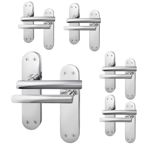 Chrome door handles 5 - chrome, pairs