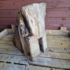 Unique Gnarly End Piece Of Reclaimed Wooden Treen Beam Beautifully Aged 