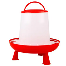 Chicken Poultry Feeder Large Automatic Bird Hen Food Feed Container Red Legs 9kg