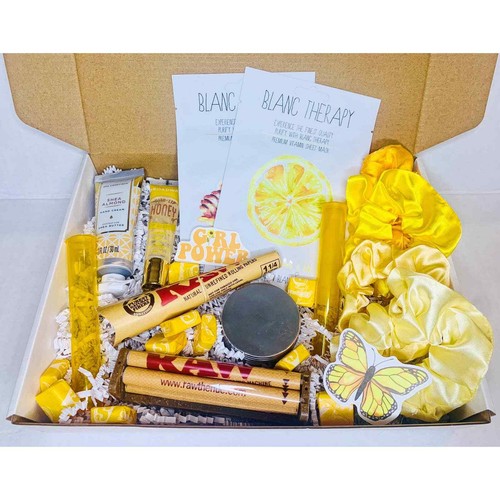 Yellow stoner babe gift box - yellow,