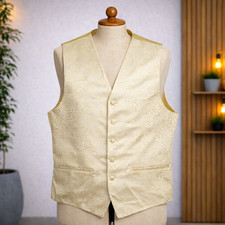 Mens Gold Formal Waistcoat