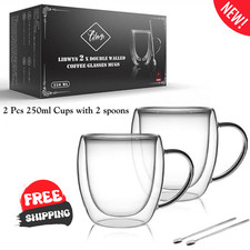 2 pcs 250ml Double Wall