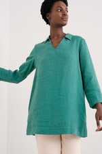 Seasalt Women's Regular Shallow Layers Linen Tunic Sea Teal