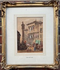 Samuel Prout (British 1783-1852): Market Day, watercolour, unsigned
