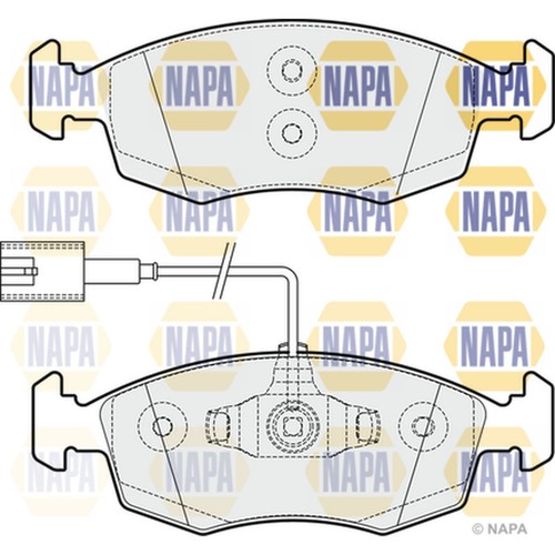 Brake pads set for fiat - brake, 500c
