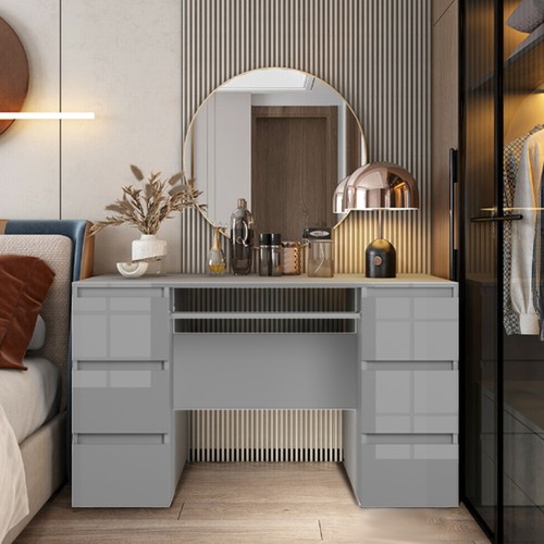 Grey dressing table high gloss - table, high-gloss