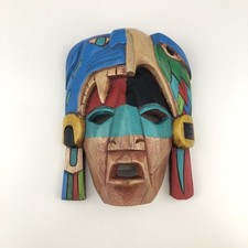 Hand-Carved Wooden Mayan