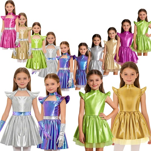 Kids metallic skater - uk,