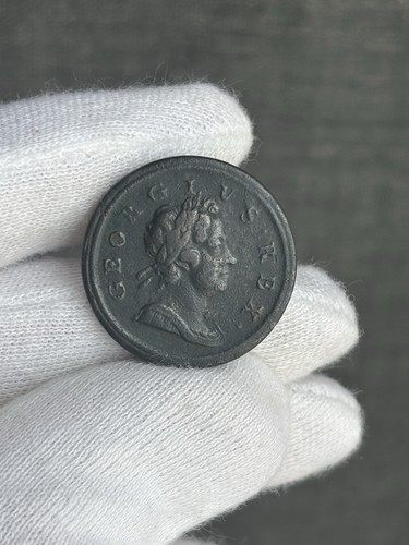 1718 george copper halfpenny - i,