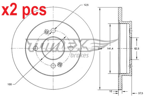 Pcs sides rear tx - x2,
