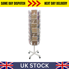 Greeting Card Rotate Stand - 40 x C5 Portrait Pockets Shop Display White (J16/W)