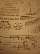 M62-10   Ephemera 1960 yachting article robb  motor sailer otto Arnold 