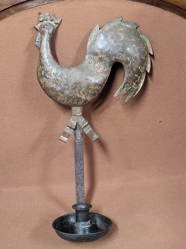 Tin candle holder representing - candle,