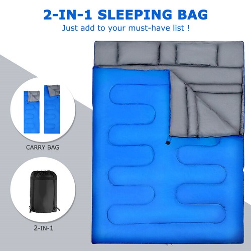 Double sleeping bag seasons - double,