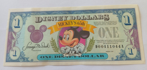 Disney one dollar note - 1,