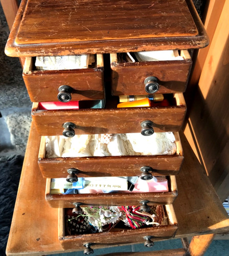 Antique wooden six drawer - antique,