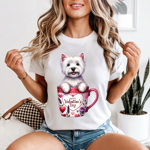Westie puppy valentines day - valentines,