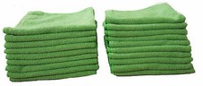 100 x Green Microfibre Cloths