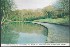 Aberdulais, Neath Port Talbot - Basin on Tennant Canal - postcard c.1970s