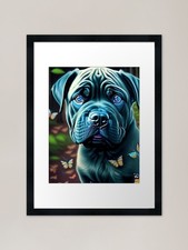Glowy cane corso puppy - cane, framed