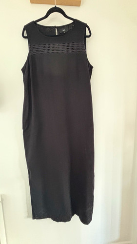 Next black linen blend lace - black,