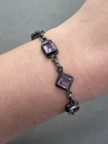 Vintage silver amethyst - vintage,