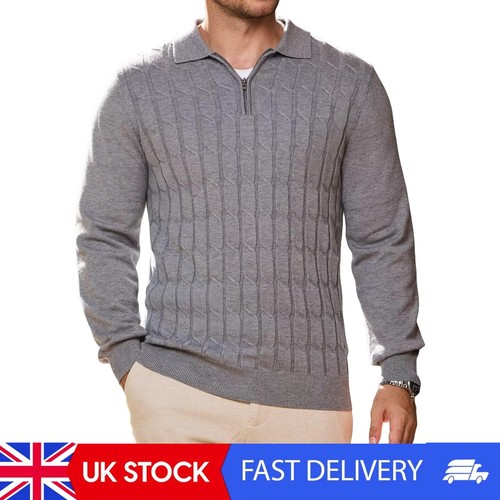 Mens quarter zip jumper long - quarter,