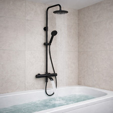 Matt Black Thermostatic Bar