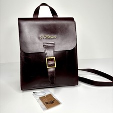 Dr Martens Mini Burgundy Brown Charro Brando Leather Backpack Bag 