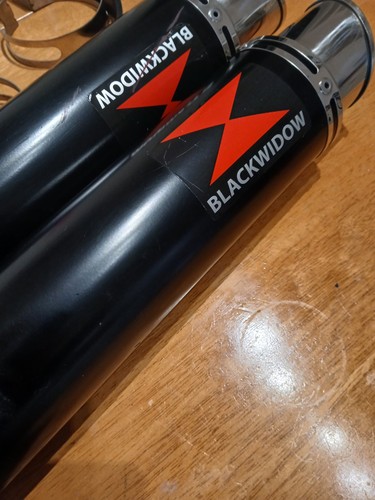 Black widow end cans for - black,