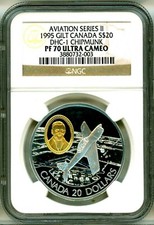 1995 Canada S$20 Gilt Aviation