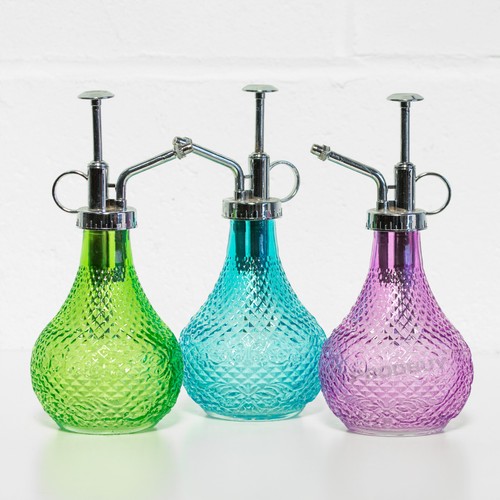 325ml coloured glass plant - glass,