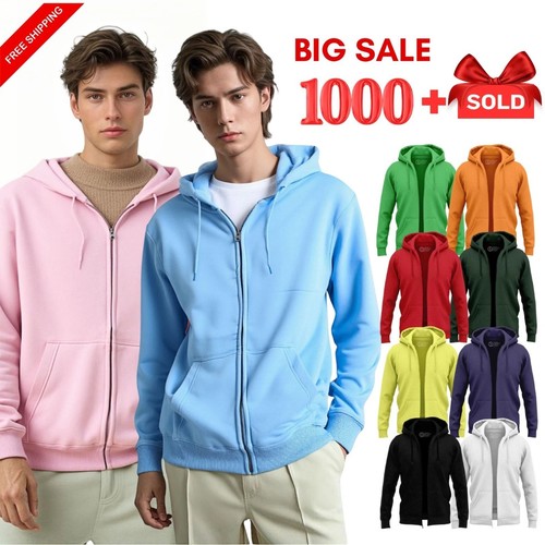 Zip hoodie mens fleece - zip,