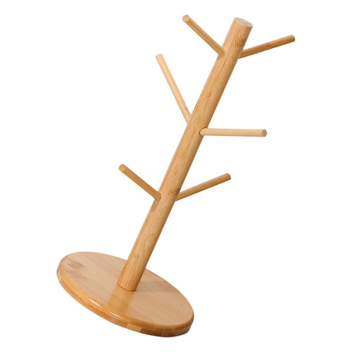 Bamboo mug tree stand - bamboo,
