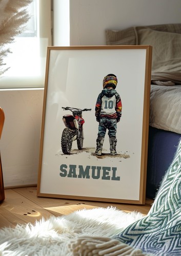 Personalised motocross print - motocross,