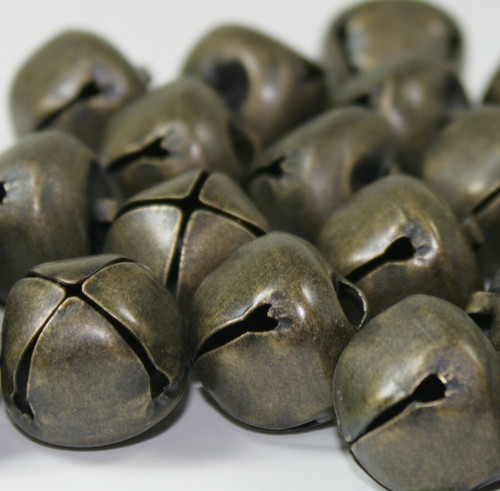 Olive bronze metal jingle - olive,