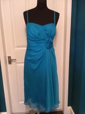Debut Debenhams Teal Blue Strappy Dress - Size 10 (J)
