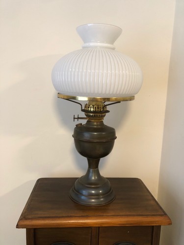 Vintage brass oil lamp made - vintage,