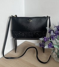 Kate Spade Greta Court Black Ramey Glitter Shoulder Crossbody Bag