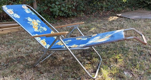 Vintage sun lounger recliner - vintage,