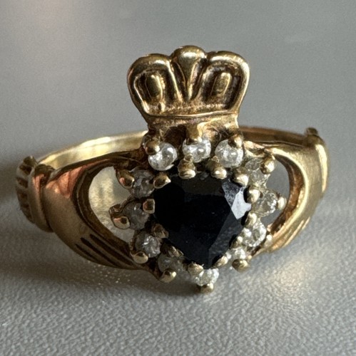 9ct yellow gold 375 sapphire - gold,