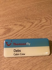 thomson fly cabin crew badge named rare airline vintage 