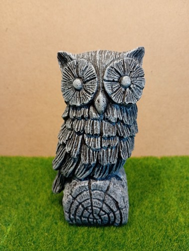 Stone owl sculpture concrete - stone,