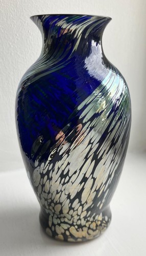 Caithness vase blue with - caithness,