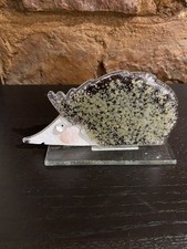 Nobile Glassware Ltd Fused Glass hedgehog 2014-19 ornament gift Christmas xmas