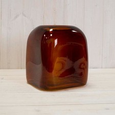 Burnt Amber Square Bubble Vase