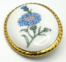 Aynsley Bone China Brooch Blue