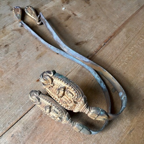 Antique brass curtain - brass, tie