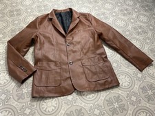 faux leather mens blazer