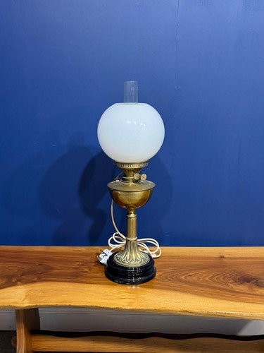 Victorian brass oil lamp - victorian,
